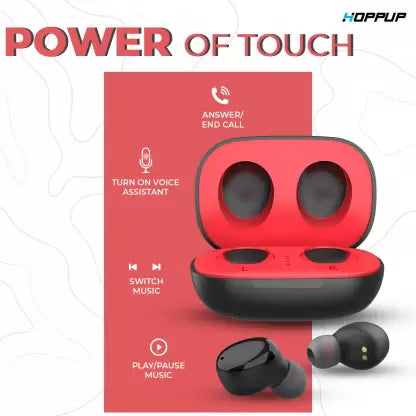 HOPPUP MINI Bluetooth Headset (Red, True Wireless) HOPPUP MINI Bluetooth Headset (Red, True Wireless)